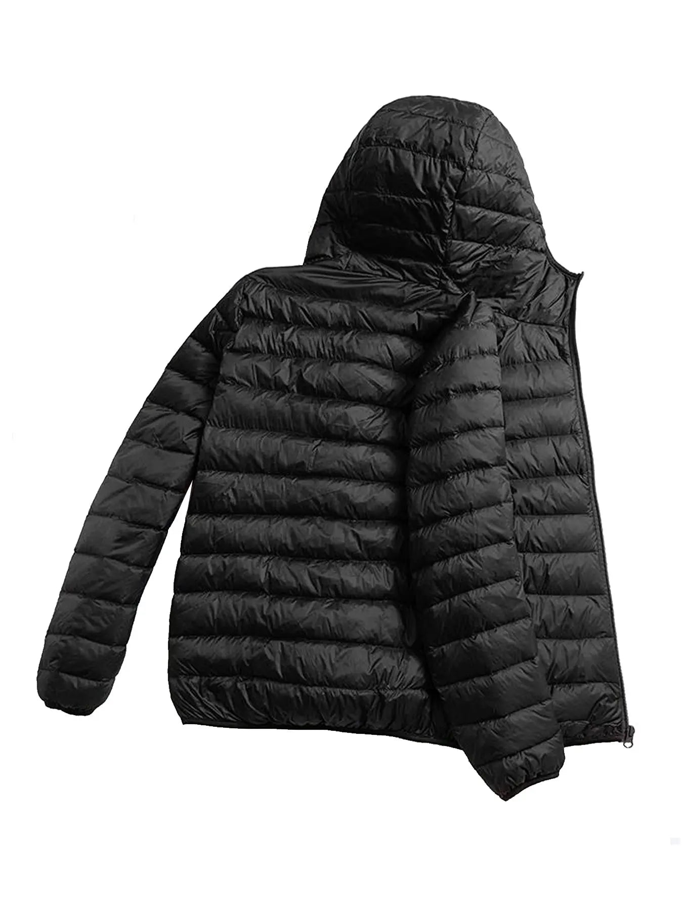 Giacca Invernale Da Uomo In Cotone Leggero Antivento Con Cappuccio Tinta Unita Per Sport All Aperto