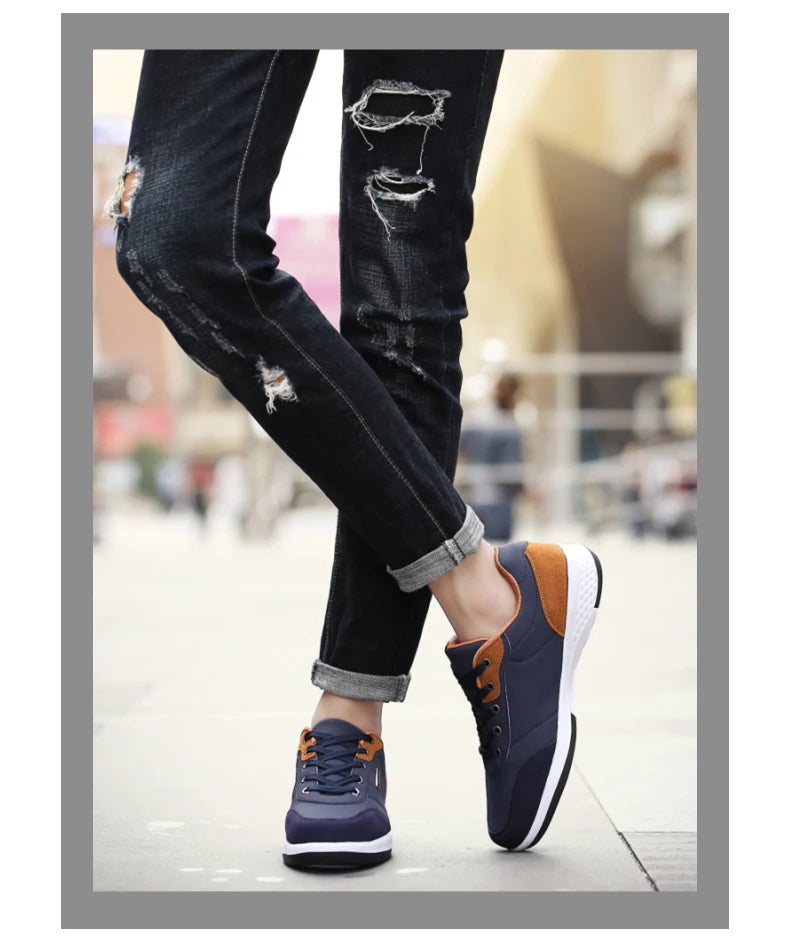 Scarpe Da Uomo Impermeabili Primavera Autunno Scarpe Da Ginnastica Da Passeggio In Pelle Antiscivolo Per Tempo Libero
