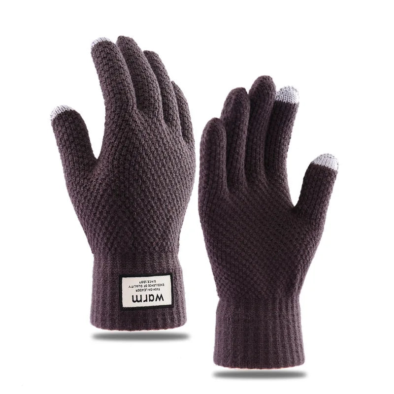Guanti Invernali Da Uomo In Maglia Touch Screen Alta Qualità Lana Calda E Cashmere Autunno