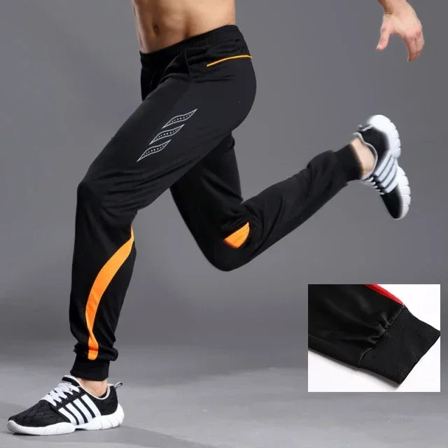 Pantaloni sportivi da corsa da uomo con tasche con cerniera Pantaloni da jogging da calcio Pantaloni sportivi da allenamento Pantaloni da calcio da basket Pantaloni da allenamento da uomo