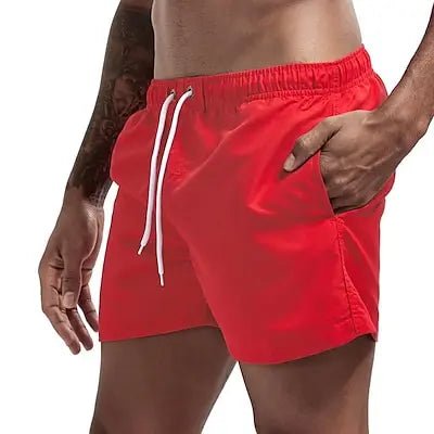 Pantaloncini da Bagno da Uomo da Surf ad Asciugatura Rapida Traspiranti con Coulisse e Tasche per Spiaggia Estiva