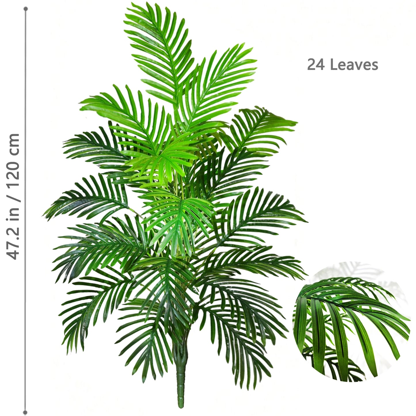 Palma Artificiale Tropicale Con Rami Di Foglie In Plastica Verde Per Decorazione Giardino Esterno Misure 50 90 120 Cm
