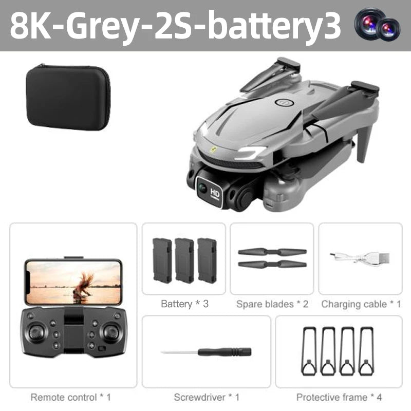 Nuovo Mini Drone V88 5G 8K 4K HD Fotografia Aerea Pieghevole Telecomandato Quadricottero Giocattolo Regalo 2026