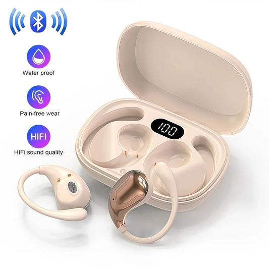 Auricolari sportivi TWS Bluetooth 5.4 HIFI Bass Cuffie wireless LED Touch Auricolare vivavoce con cancellazione del rumore Auricolare impermeabile