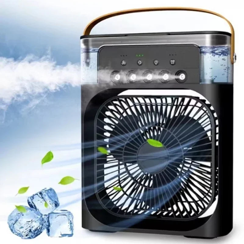 Raffreddatore D'Aria Portatile Con Ventilatore A Tre Velocità Umidificatore Luci Notturne LED Per Ufficio Casa Moderna