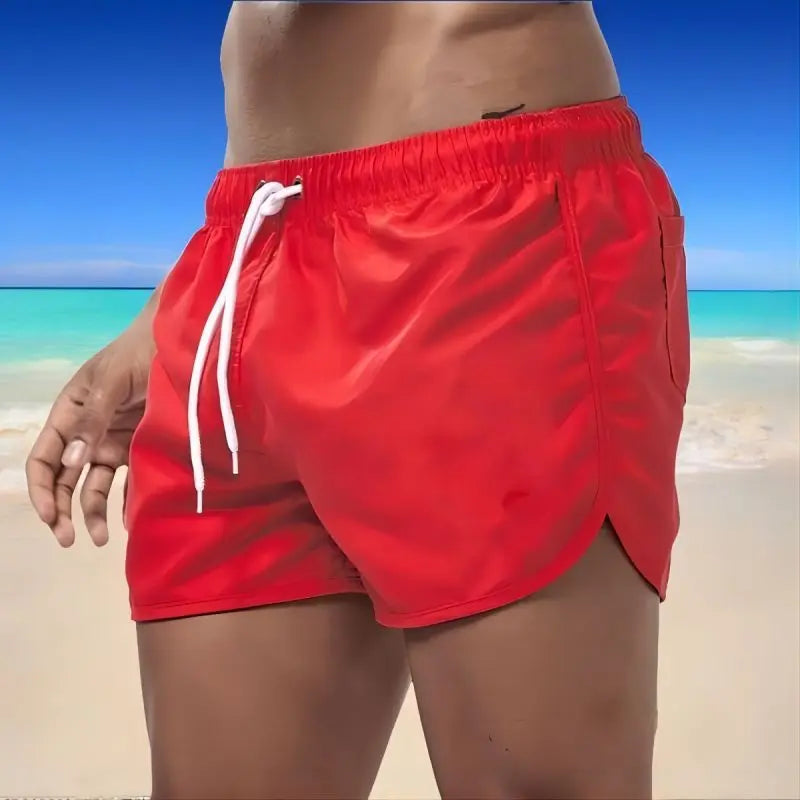 Pantaloncini da Bagno da Uomo Estivi in Microfibra Nylon Spandex Traspiranti Vita Bassa Marca Chyxingye