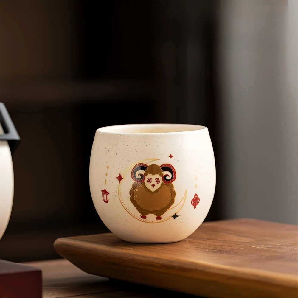Tazza Ceramica Da 120 Ml Con Motivo Pecora Creativa Per Caffè E Tè Regalo Eid Al Adha Home Office Cucina
