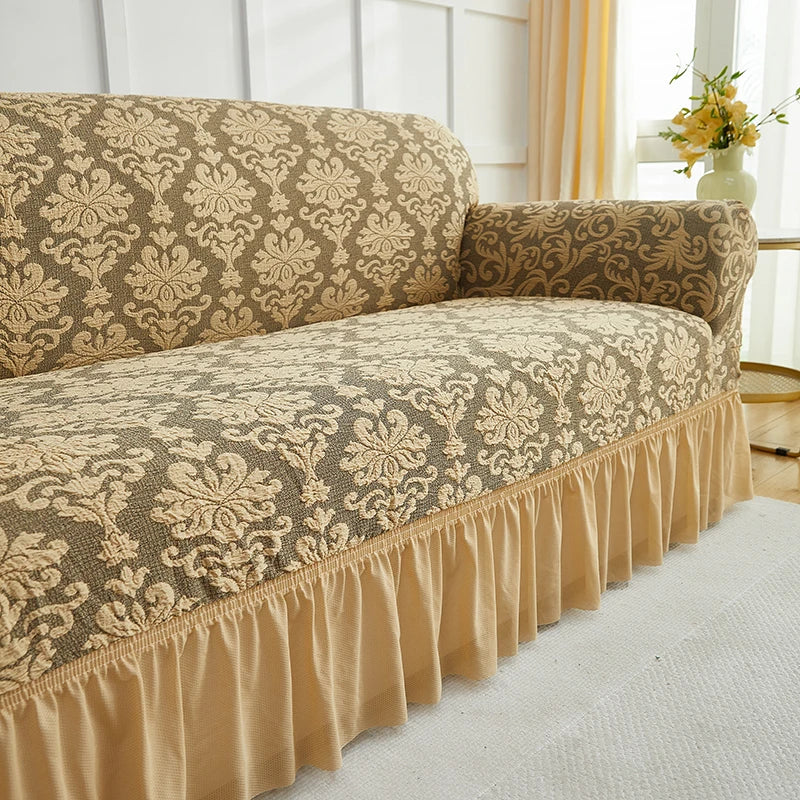 Fodera Divano A Fiori Stile Europeo Jacquard Copridivano Antiscivolo Protezione Per Mobili Soggiorno Decorazioni Casa