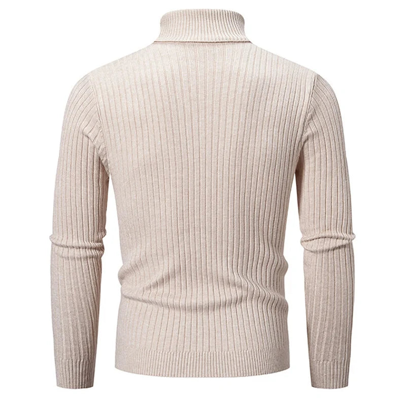 Maglione Invernale Spesso Caldo Collo Alto Dolcevita Uomo Slim Fit Maglieria Da Uomo Doppio Colletto Maschile