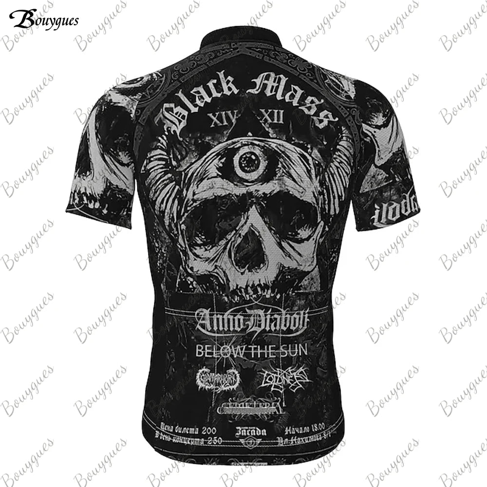 Maglia Ciclismo Uomo 2023 Skull MTB Maillot Abbigliamento Bicicletta Traspirante Asciugatura Rapida Tasche Antisudore