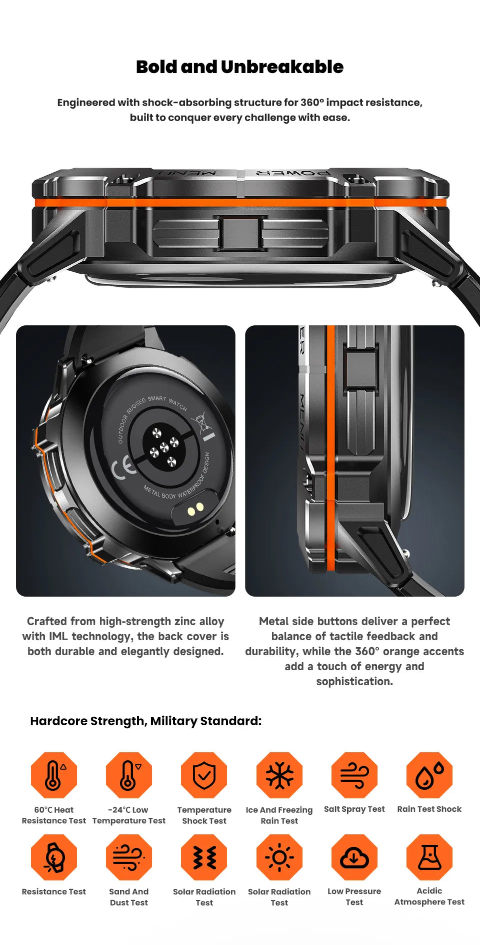 Smartwatch Da Uomo Militare T Rex 3 2025 HD AMOLED Chiamata Bluetooth Impermeabile 10 ATM 1000mAh Fitness All Aperto