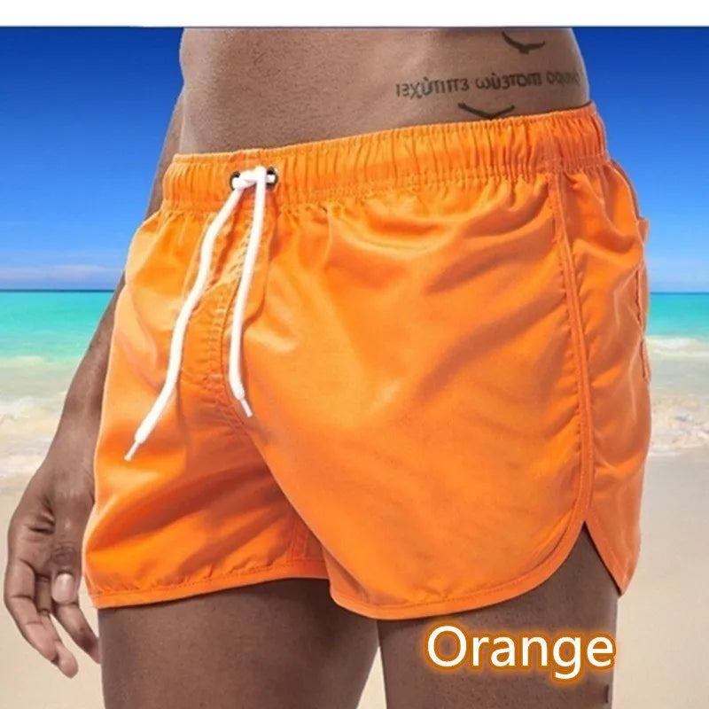 Pantaloncini da Bagno da Uomo Estivi in Microfibra Nylon Spandex Traspiranti Vita Bassa Marca Chyxingye