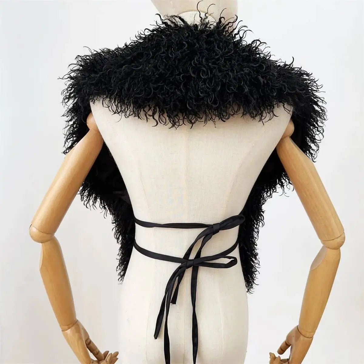 Lanmrem 2025 Gilet Pelliccia Sintetica Donna Imitazione Shearling Chic Autunno Inverno Abbigliamento 2DB4916