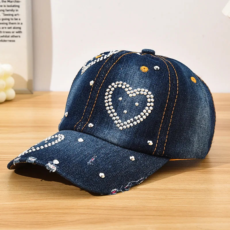 Cappellino Da Baseball Con Diamanti Y2K Motivo Stelle Regolabile Chiusura Posteriore Unisex Design Casual Moda Quotidiana