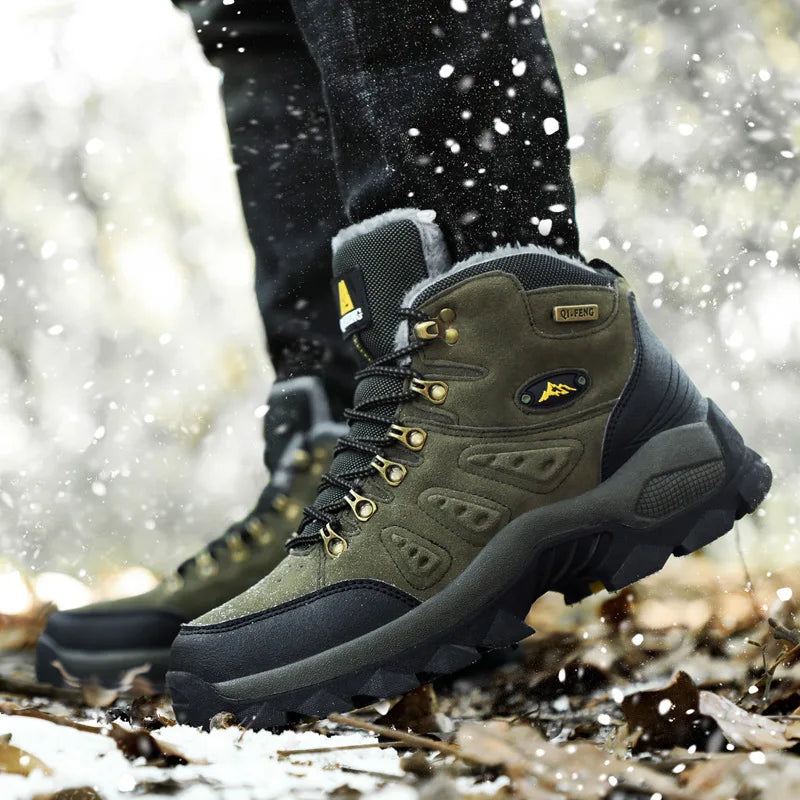 Scarpe Da Arrampicata Invernali All'aperto Da Trekking Antiscivolo Con Suola Spessa Uomo Calde
