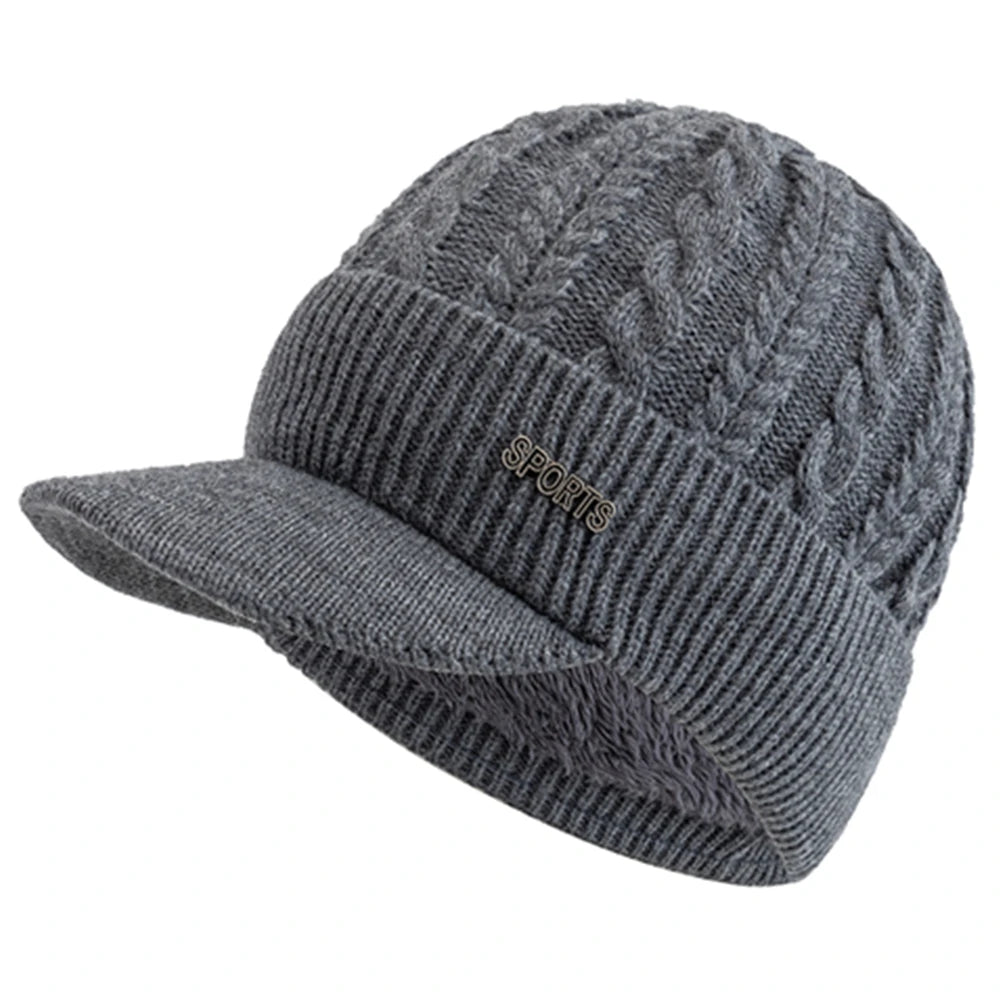Cappello Invernale Unisex Caldo Con Bordo Foderato In Pelliccia Sportivo Per Uomo Donna Lavorato A Maglia All Aperto