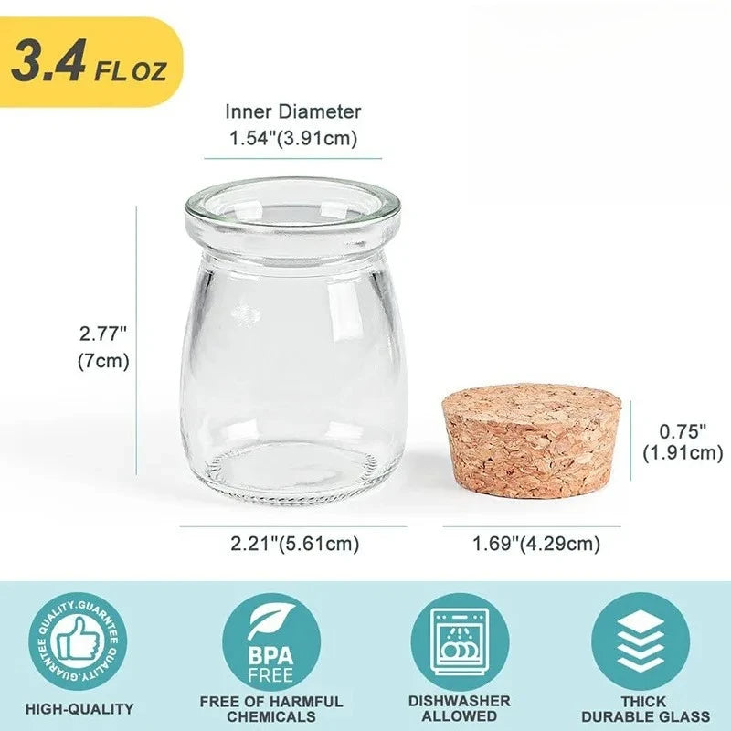Bottiglie Di Vetro 100 Ml Sigillate Con Tappo In Legno E Corda Di Canapa Set Da 20 Pezzi Per Decorazioni Confetti