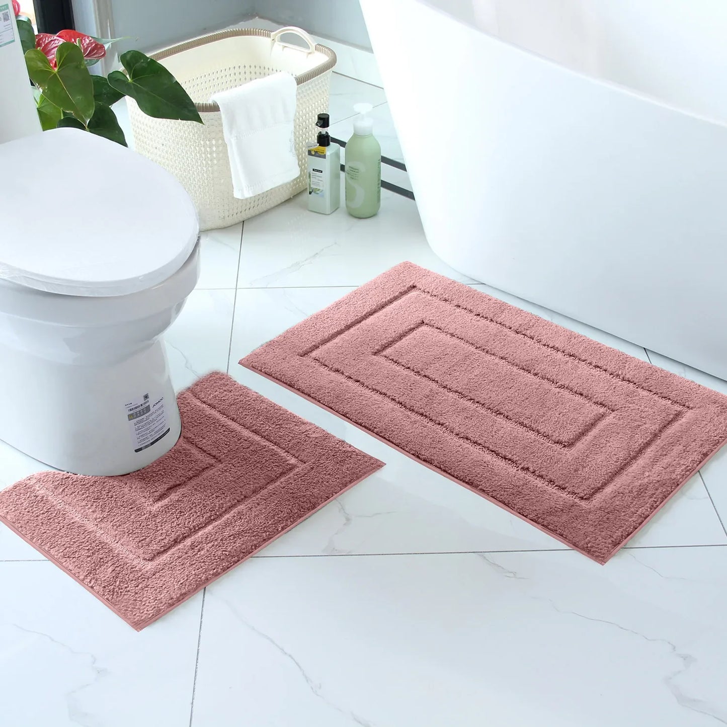 Tappetino Da Bagno In Peluche Antiscivolo Per Vasca E Porta D'Ingresso Assorbente E Confortevole