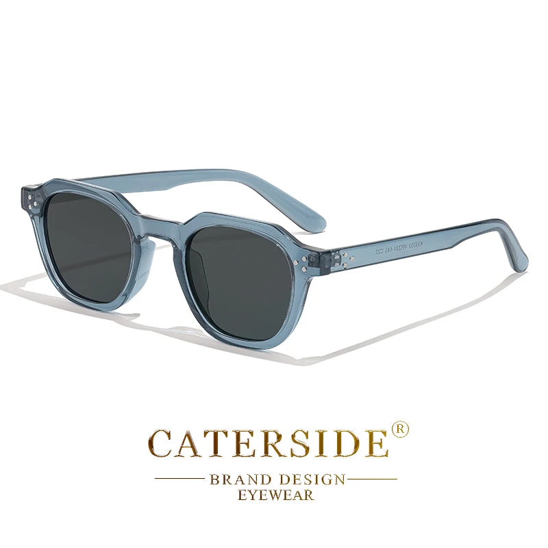Occhiali Da Sole Polarizzati Retrò Unisex Caterside Ultraleggeri Montatura TR90 Poligonale Per Esterni Viaggio Di Qualità
