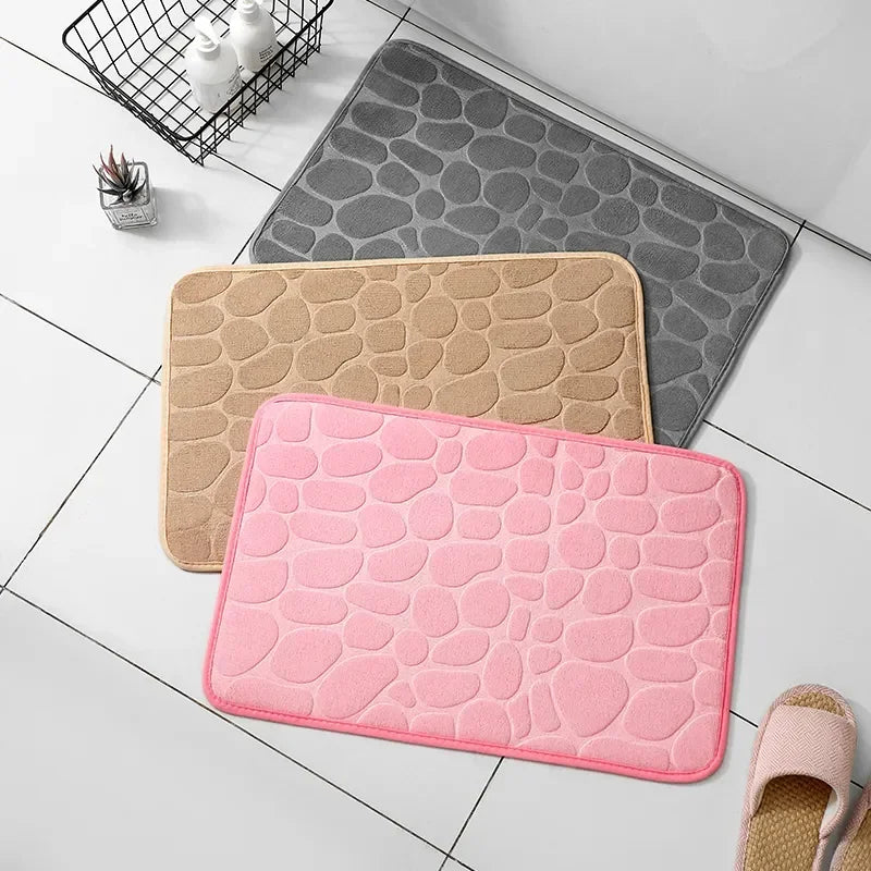 Memory Foam Tappeto Velluto Goffrato Antiscivolo Bagno Soggiorno Microfibra Arredamento Casa
