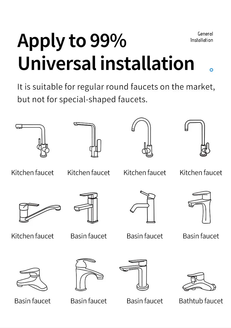 Estensore Aeratore Per Rubinetto Rotante Universale 1080 Gradi Testa Spruzzatrice 22 24mm Adattatore Lavabo Cucina