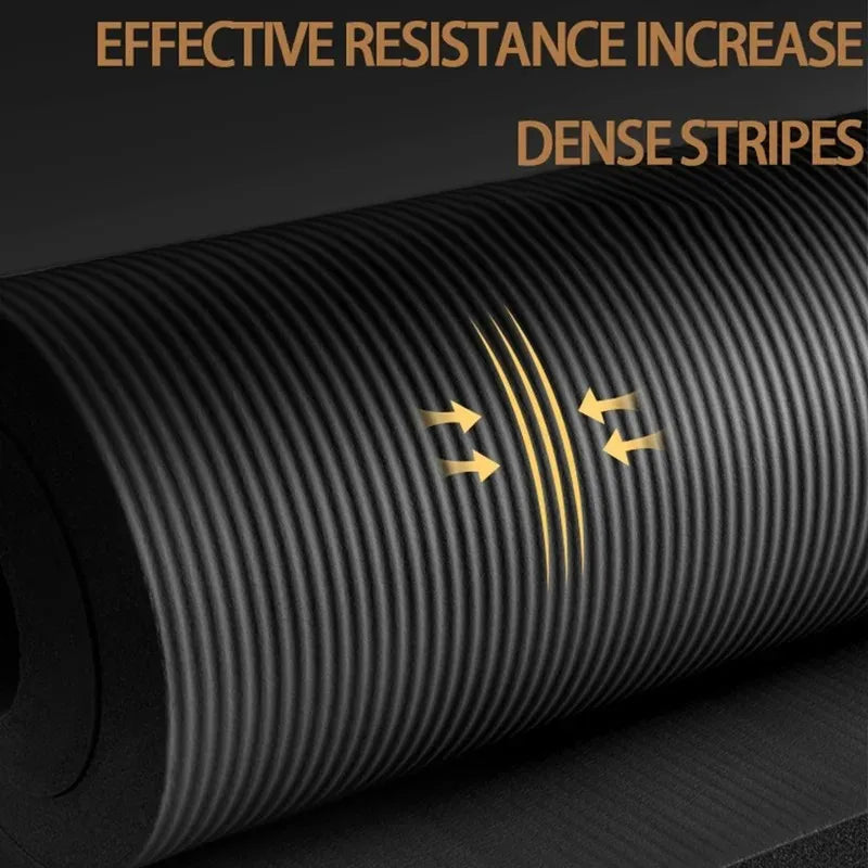 Tappetino Da Yoga NBR Spesso 15/20 Mm Antiscivolo Per Esterni 200x80 Cm Esercizio Palestra Allenamento Fitness
