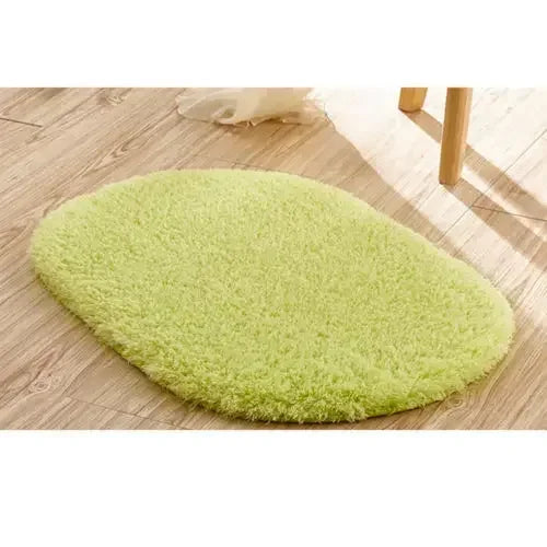 Tappetini da Bagno Antiscivolo in Memory Foam Ellittici Morbidi con Assorbimento Idrico per Pavimento del WC Spessi