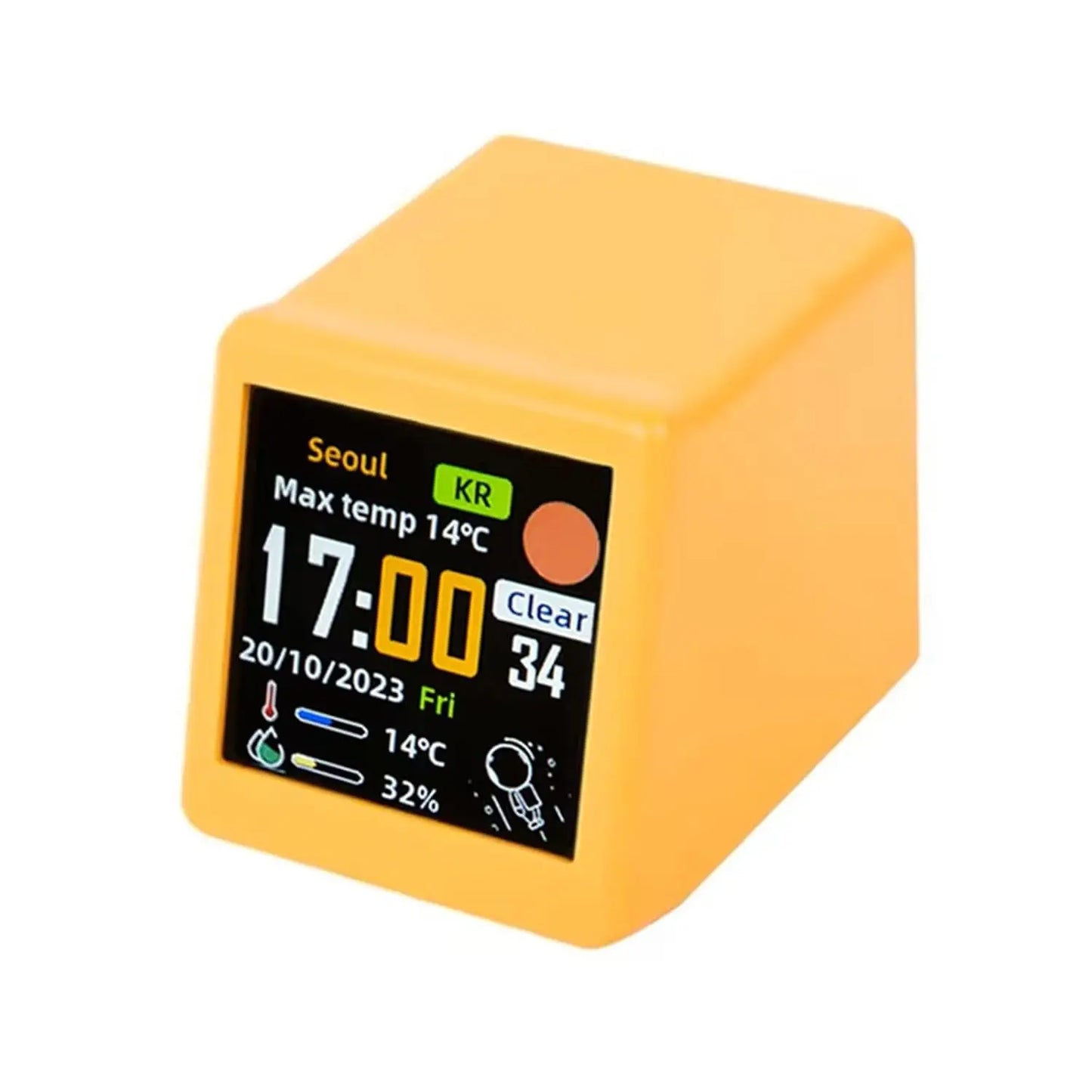 Orologio Digitale Da Tavolo Con Stazione Meteorologica WiFi Temperatura Umidità E Previsioni Meteo Per Arredamento