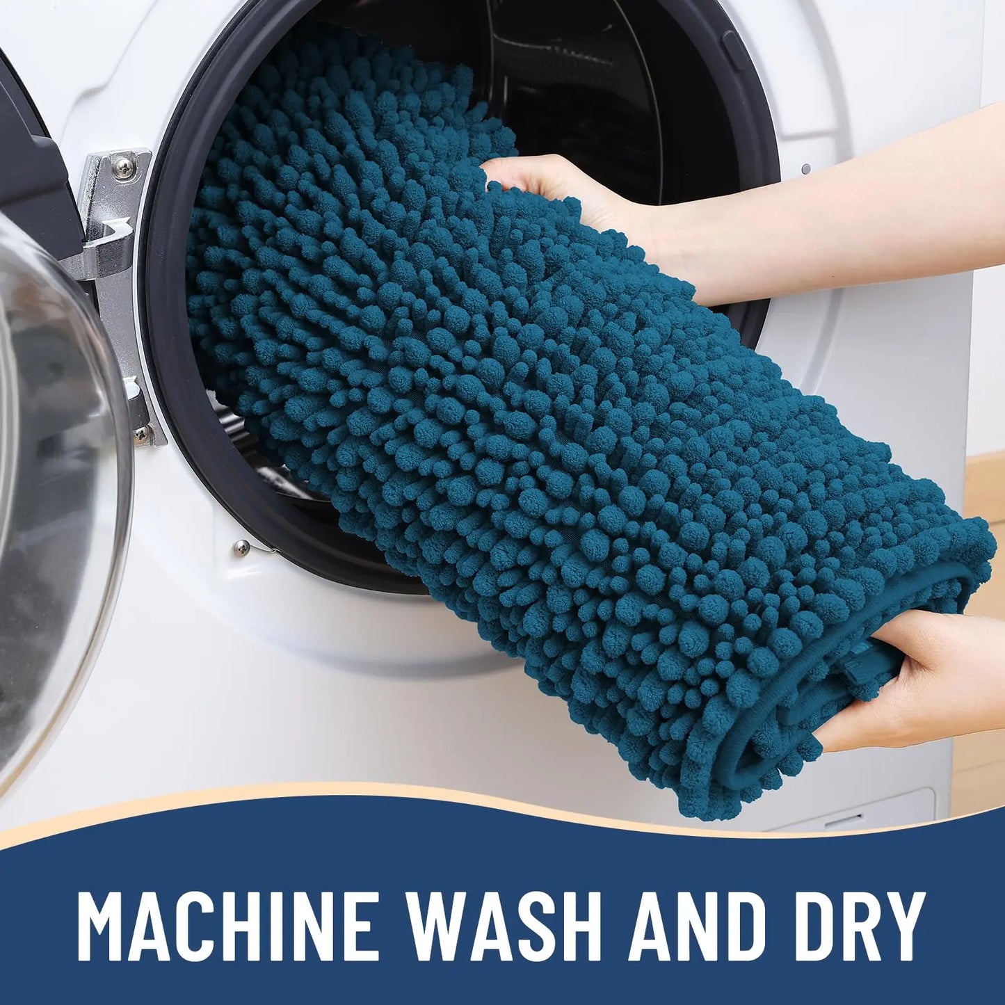 Kitinjoy Tappetino Da Bagno Lusso Assorbente Morbido E Spesso In Peluche Antiscivolo Grande Per Doccia