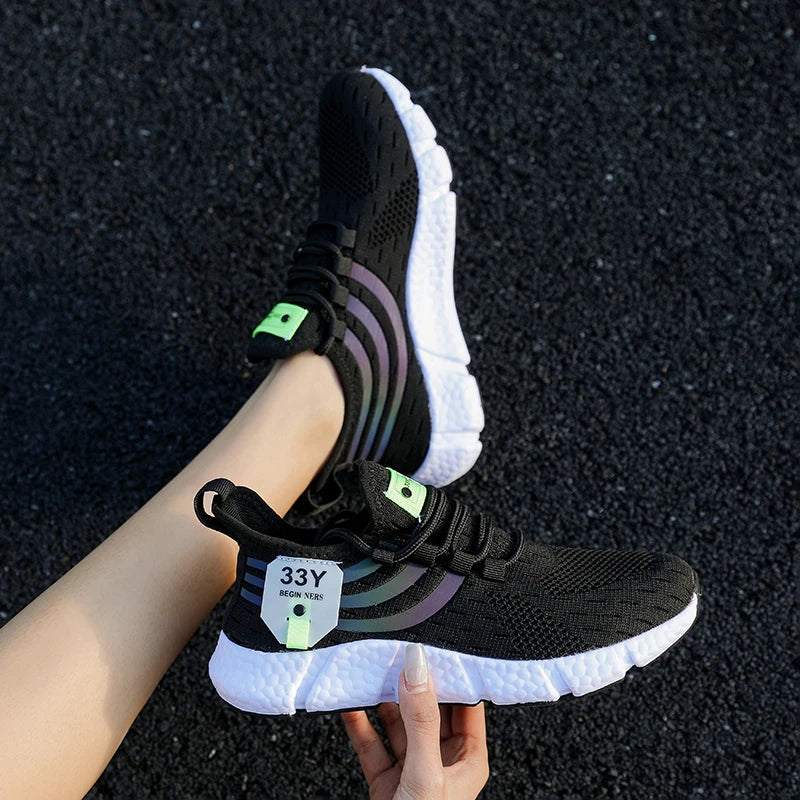 Scarpe Sportive Da Uomo Leggere E Traspiranti Sneakers Da Corsa Nere In Mesh Esterni Scarpe Da Passeggio Atletiche