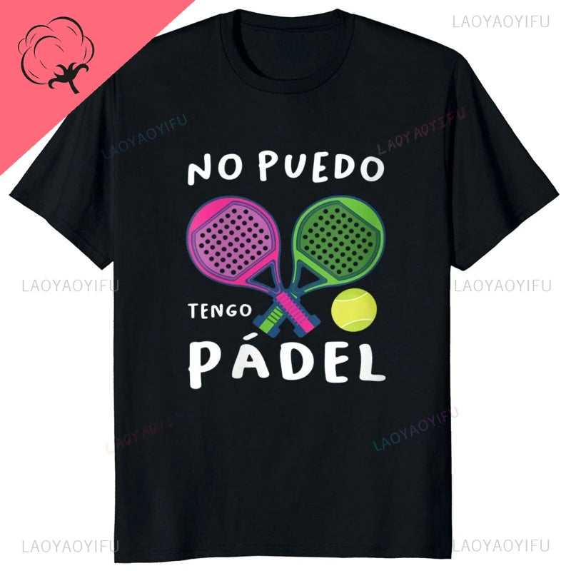 Maglietta Uomo Divertente Perdere A Padel Con Grafica Skull Anime In Cotone Traspirante Premium Estate