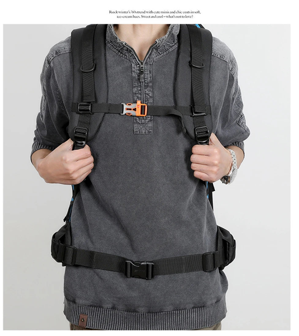Zaino Trekking Impermeabile WESTTUNE 65 Litri Campeggio Outdoor Capacità Massima