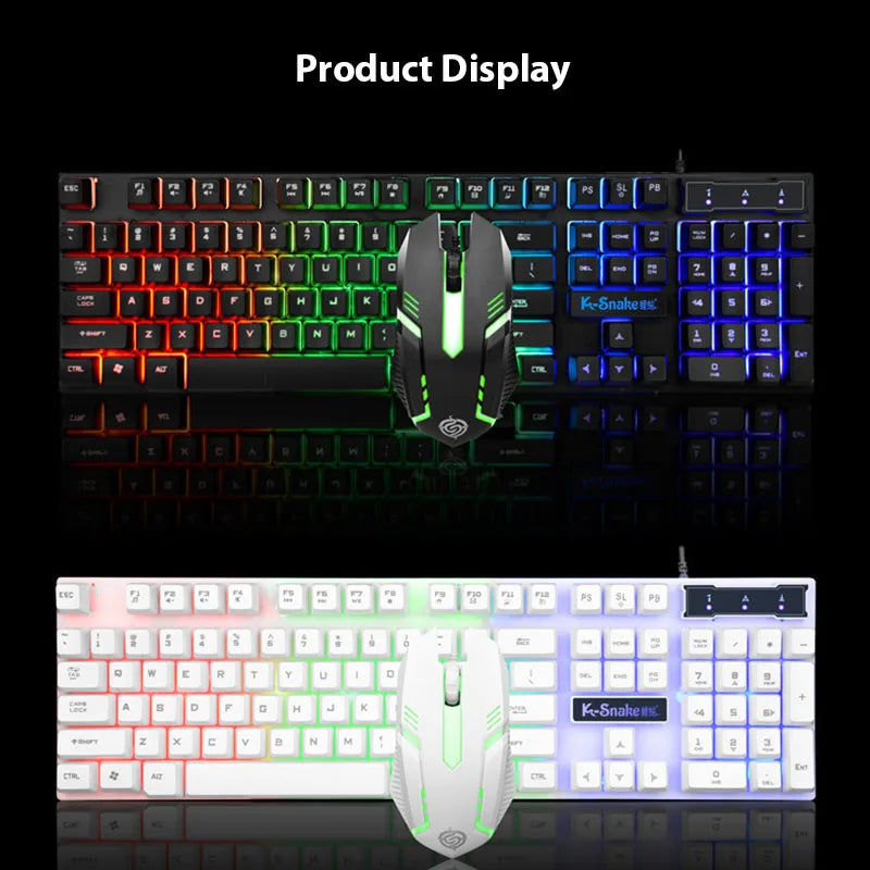 Set Tastiera E Mouse KM320 Retroilluminata Luminosa Da Gaming Impermeabile Bluetooth Per PC Laptop