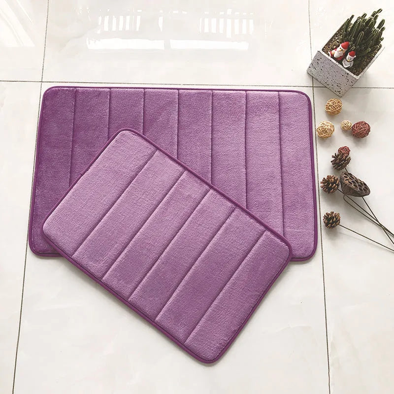 Tappetino Antiscivolo Per Bagno Trapuntato In Pile Corallo VIKAMA Assorbente E Resistente Per Ingresso Domestico