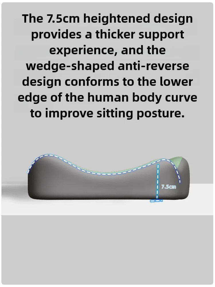 Cuscino del sedile in memory foam per auto e ufficio Supporto lombare per l'anca Correttore di postura Cuscino per sedia per studenti comfort e traspirante