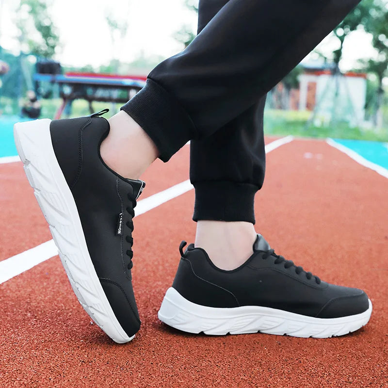 Scarpe Da Uomo In Pelle Traspiranti Da Corsa Scarpe Casual Vulcanizzate Sneakers Per Tempo Libero