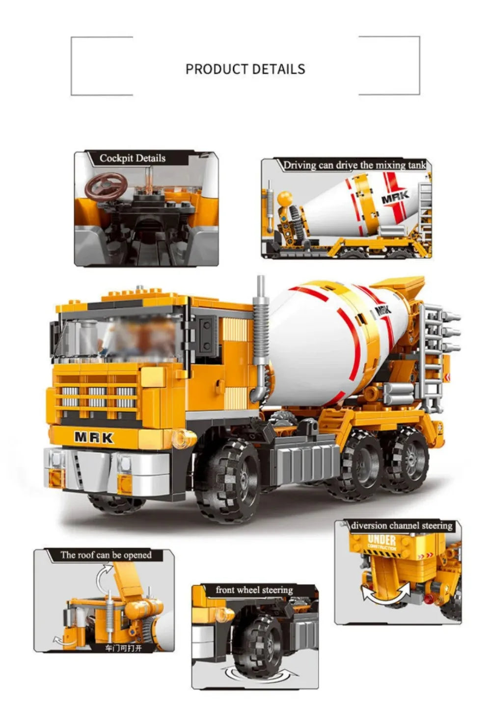 Set Costruzioni Multi Veicoli Caricabatteria Gru Camion Fai Da Te Blocchi Ingegneria Giocattolo Per Bambini