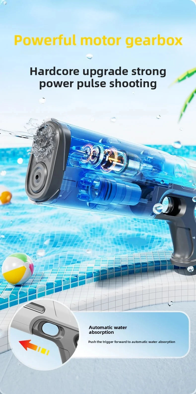 Pistole Ad Acqua Elettriche Con Serbatoio Spruzzi Automatici Per Adulti E Ragazzi Estivo Giocattolo