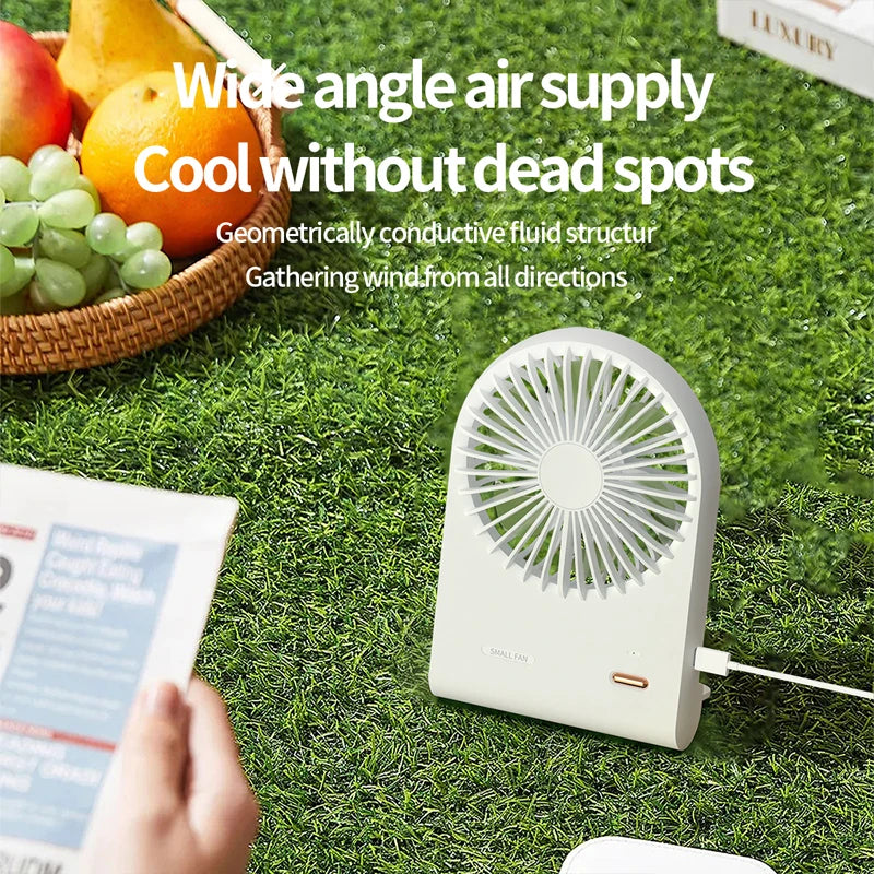 Ventilatore USB Portatile Ricaricabile per Studenti Dormitorio Pratico Compatto Efficiente