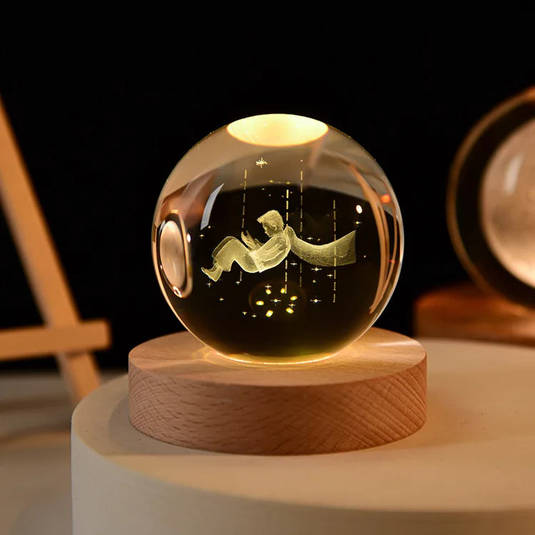Sfera Di Cristallo 3D Del Sistema Solare Incisa Al Laser Globo Astronomia Regalo E Decorazione Per Casa