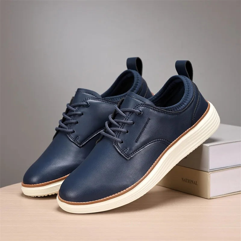 Scarpe Uomo Sportive Casual Alla Moda In Pelle Traspiranti e Comode Marrone Scarpe da Golf e Formali