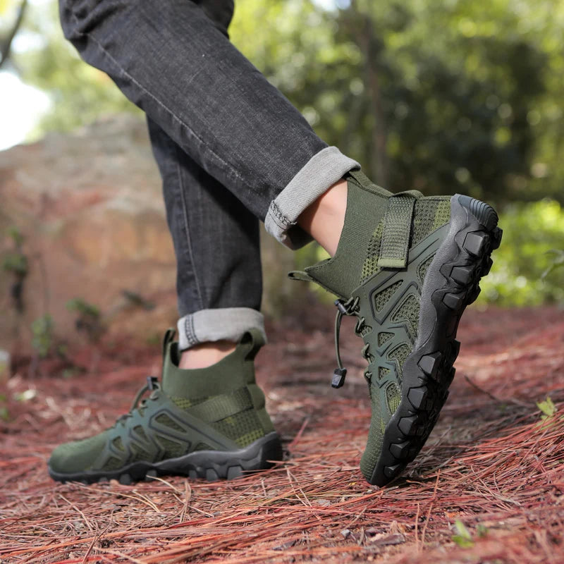 Scarpe Da Acqua Alte Uomo Ad Asciugatura Rapida Traspiranti In Mesh Antiscivolo Per Trekking E Arrampicata Slip On