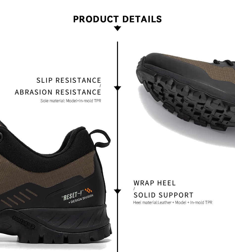 Baasploa Scarpe Da Trekking Uomo Impermeabili Antiscivolo Leggere Resistente All Usura Outdoor 2023 M7306