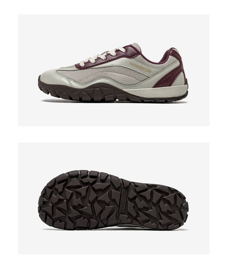 Hobibear Scarpe Da Trekking A Piedi Nudi Unisex Wide Fit Trail Running Scarpe Retrò In Pelle Artificiale Zero Drop
