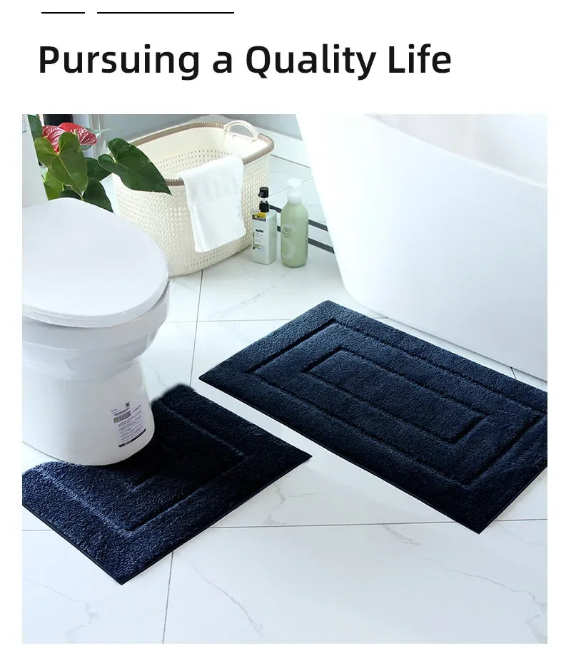 Tappetino Da Bagno In Peluche Antiscivolo Per Vasca E Porta D'Ingresso Assorbente E Confortevole