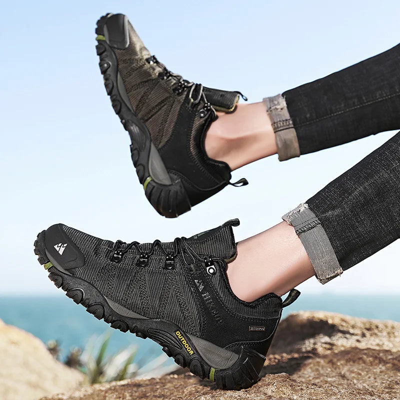 Scarpe Trekking Uomo Antiscivolo Traspiranti Esterno Resistente Agli Spruzzi Arrampicata Sneaker Montagna Turismo