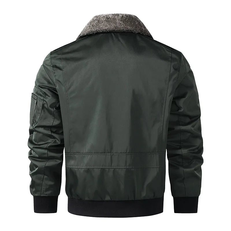 Giacca Bomber Militare MA1 Da Uomo Con Collo Di Pelliccia Giacca Da Pilota Autunno