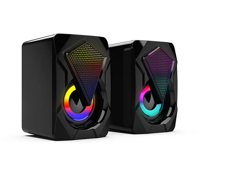 Nuovo Altoparlante Per Computer X2 Illuminato RGB USB Mini Cablato Multimediale Per PC Laptop Desktop