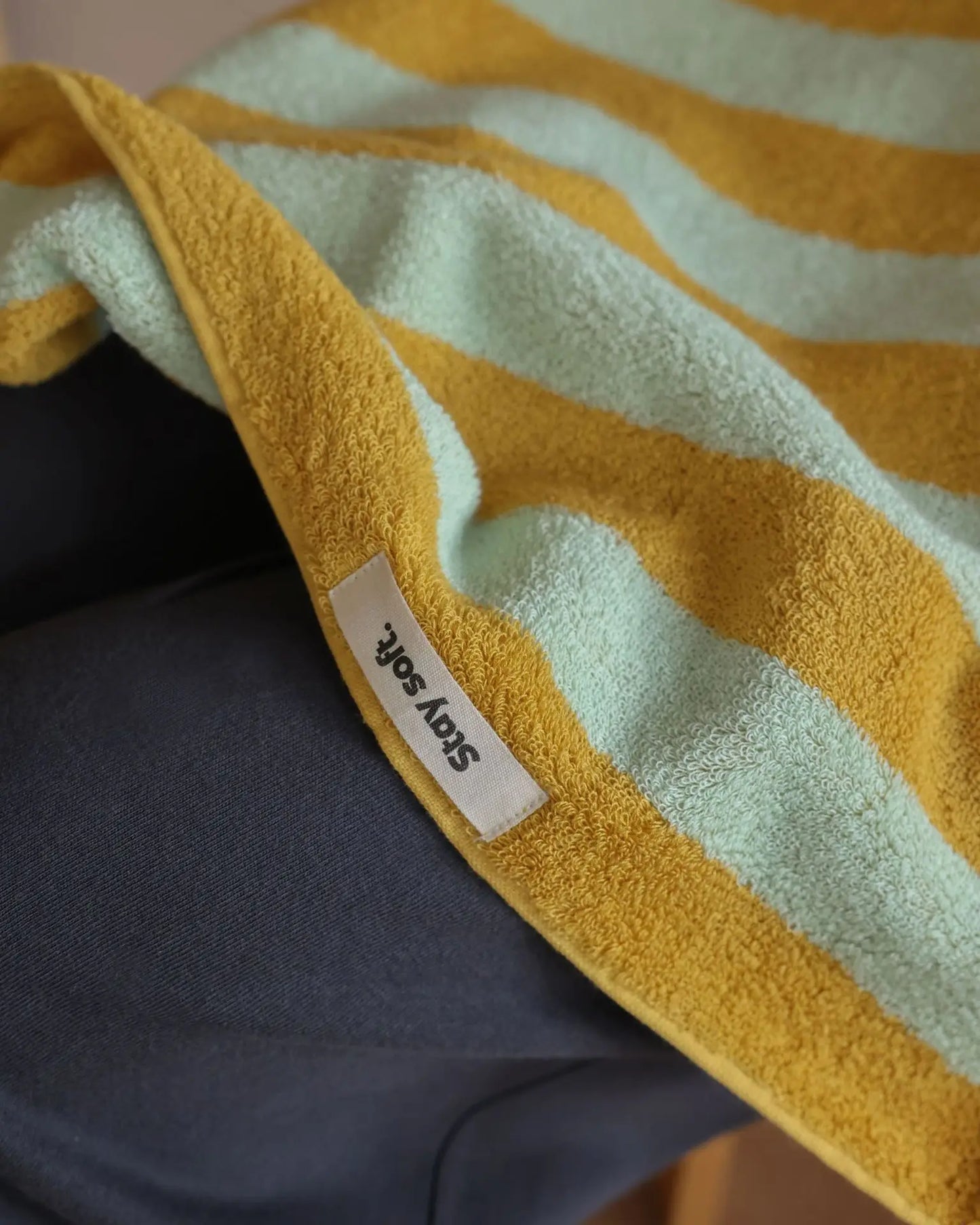 Asciugamano In Cotone A Righe Retrò 70x140 Cm Morbido E Assorbente Per Casa Palestra Cucina