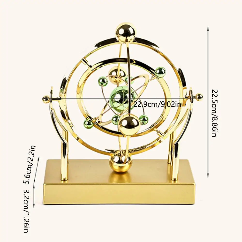 Pendolo Perpetuo Orbita Celeste Decorazione da Scrivania Cinetica Modello Astronomico per Home Office Scultura Rotante